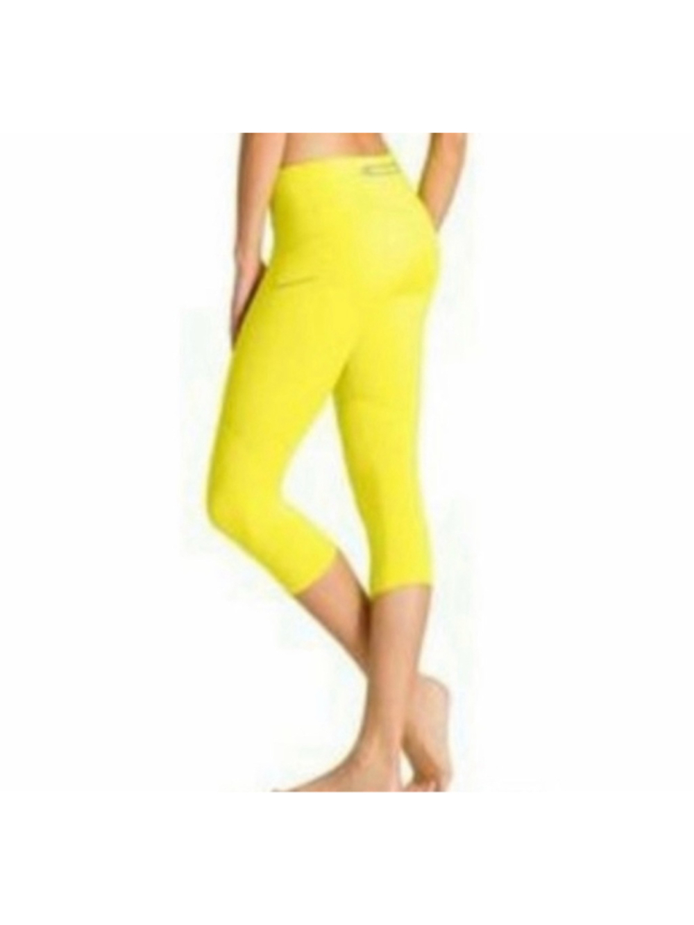 NWT Athleta Stride Capri Yellow size XS odor control wicking mid rise